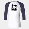 Ladies' Baby Rib Three-QuarterSleeve Contrast Raglan T-Shirt Thumbnail