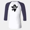 Ladies' Baby Rib Three-QuarterSleeve Contrast Raglan T-Shirt Thumbnail