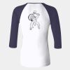 Ladies' Baby Rib Three-QuarterSleeve Contrast Raglan T-Shirt Thumbnail