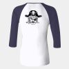 Ladies' Baby Rib Three-QuarterSleeve Contrast Raglan T-Shirt Thumbnail