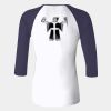 Ladies' Baby Rib Three-QuarterSleeve Contrast Raglan T-Shirt Thumbnail