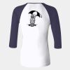 Ladies' Baby Rib Three-QuarterSleeve Contrast Raglan T-Shirt Thumbnail