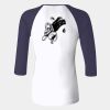 Ladies' Baby Rib Three-QuarterSleeve Contrast Raglan T-Shirt Thumbnail