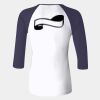 Ladies' Baby Rib Three-QuarterSleeve Contrast Raglan T-Shirt Thumbnail