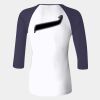 Ladies' Baby Rib Three-QuarterSleeve Contrast Raglan T-Shirt Thumbnail