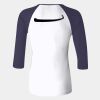 Ladies' Baby Rib Three-QuarterSleeve Contrast Raglan T-Shirt Thumbnail