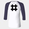 Ladies' Baby Rib Three-QuarterSleeve Contrast Raglan T-Shirt Thumbnail