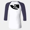 Ladies' Baby Rib Three-QuarterSleeve Contrast Raglan T-Shirt Thumbnail