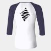 Ladies' Baby Rib Three-QuarterSleeve Contrast Raglan T-Shirt Thumbnail