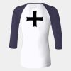 Ladies' Baby Rib Three-QuarterSleeve Contrast Raglan T-Shirt Thumbnail