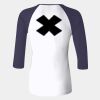 Ladies' Baby Rib Three-QuarterSleeve Contrast Raglan T-Shirt Thumbnail