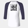 Ladies' Baby Rib Three-QuarterSleeve Contrast Raglan T-Shirt Thumbnail