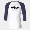 Ladies' Baby Rib Three-QuarterSleeve Contrast Raglan T-Shirt Thumbnail