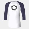 Ladies' Baby Rib Three-QuarterSleeve Contrast Raglan T-Shirt Thumbnail