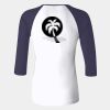 Ladies' Baby Rib Three-QuarterSleeve Contrast Raglan T-Shirt Thumbnail