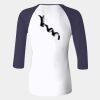 Ladies' Baby Rib Three-QuarterSleeve Contrast Raglan T-Shirt Thumbnail