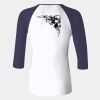 Ladies' Baby Rib Three-QuarterSleeve Contrast Raglan T-Shirt Thumbnail