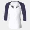 Ladies' Baby Rib Three-QuarterSleeve Contrast Raglan T-Shirt Thumbnail