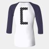 Ladies' Baby Rib Three-QuarterSleeve Contrast Raglan T-Shirt Thumbnail