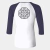 Ladies' Baby Rib Three-QuarterSleeve Contrast Raglan T-Shirt Thumbnail