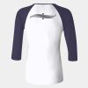 Ladies' Baby Rib Three-QuarterSleeve Contrast Raglan T-Shirt Thumbnail