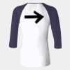 Ladies' Baby Rib Three-QuarterSleeve Contrast Raglan T-Shirt Thumbnail