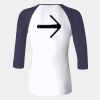 Ladies' Baby Rib Three-QuarterSleeve Contrast Raglan T-Shirt Thumbnail