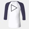 Ladies' Baby Rib Three-QuarterSleeve Contrast Raglan T-Shirt Thumbnail