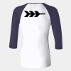 Ladies' Baby Rib Three-QuarterSleeve Contrast Raglan T-Shirt Thumbnail