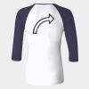 Ladies' Baby Rib Three-QuarterSleeve Contrast Raglan T-Shirt Thumbnail