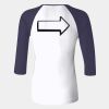 Ladies' Baby Rib Three-QuarterSleeve Contrast Raglan T-Shirt Thumbnail