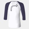 Ladies' Baby Rib Three-QuarterSleeve Contrast Raglan T-Shirt Thumbnail