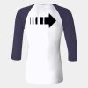 Ladies' Baby Rib Three-QuarterSleeve Contrast Raglan T-Shirt Thumbnail