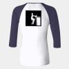 Ladies' Baby Rib Three-QuarterSleeve Contrast Raglan T-Shirt Thumbnail