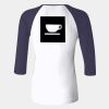 Ladies' Baby Rib Three-QuarterSleeve Contrast Raglan T-Shirt Thumbnail