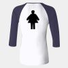 Ladies' Baby Rib Three-QuarterSleeve Contrast Raglan T-Shirt Thumbnail