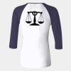 Ladies' Baby Rib Three-QuarterSleeve Contrast Raglan T-Shirt Thumbnail