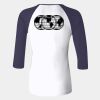 Ladies' Baby Rib Three-QuarterSleeve Contrast Raglan T-Shirt Thumbnail