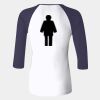 Ladies' Baby Rib Three-QuarterSleeve Contrast Raglan T-Shirt Thumbnail