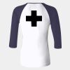 Ladies' Baby Rib Three-QuarterSleeve Contrast Raglan T-Shirt Thumbnail