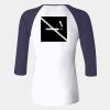 Ladies' Baby Rib Three-QuarterSleeve Contrast Raglan T-Shirt Thumbnail