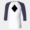 Ladies' Baby Rib Three-QuarterSleeve Contrast Raglan T-Shirt Thumbnail