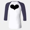 Ladies' Baby Rib Three-QuarterSleeve Contrast Raglan T-Shirt Thumbnail