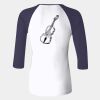 Ladies' Baby Rib Three-QuarterSleeve Contrast Raglan T-Shirt Thumbnail