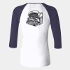 Ladies' Baby Rib Three-QuarterSleeve Contrast Raglan T-Shirt Thumbnail