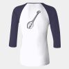 Ladies' Baby Rib Three-QuarterSleeve Contrast Raglan T-Shirt Thumbnail