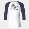 Ladies' Baby Rib Three-QuarterSleeve Contrast Raglan T-Shirt Thumbnail