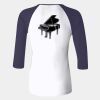 Ladies' Baby Rib Three-QuarterSleeve Contrast Raglan T-Shirt Thumbnail