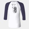 Ladies' Baby Rib Three-QuarterSleeve Contrast Raglan T-Shirt Thumbnail