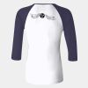 Ladies' Baby Rib Three-QuarterSleeve Contrast Raglan T-Shirt Thumbnail